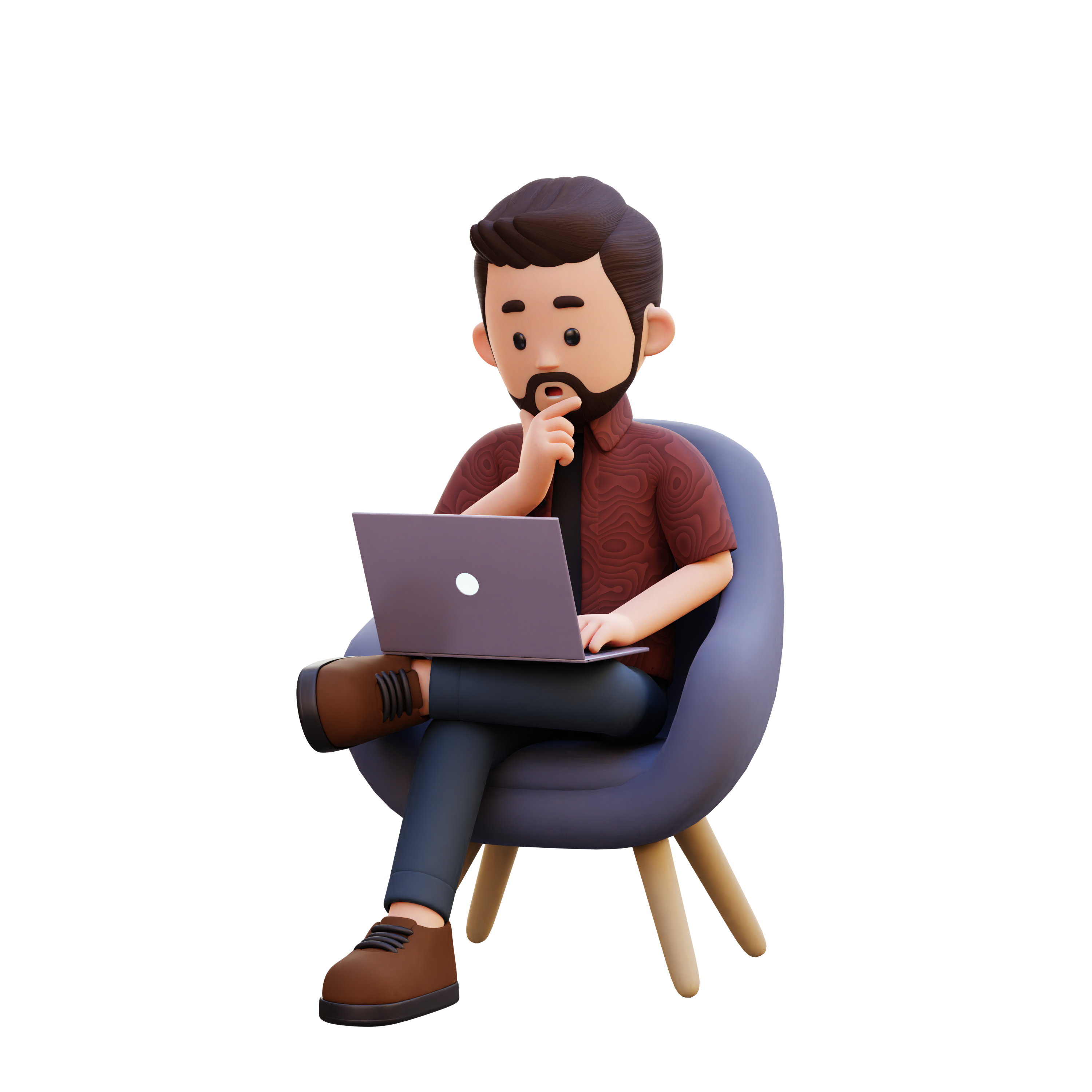 Cartoon DevOps engineer working on a computer